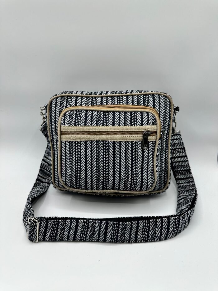 Boho Stripe hemp Crossbody bag