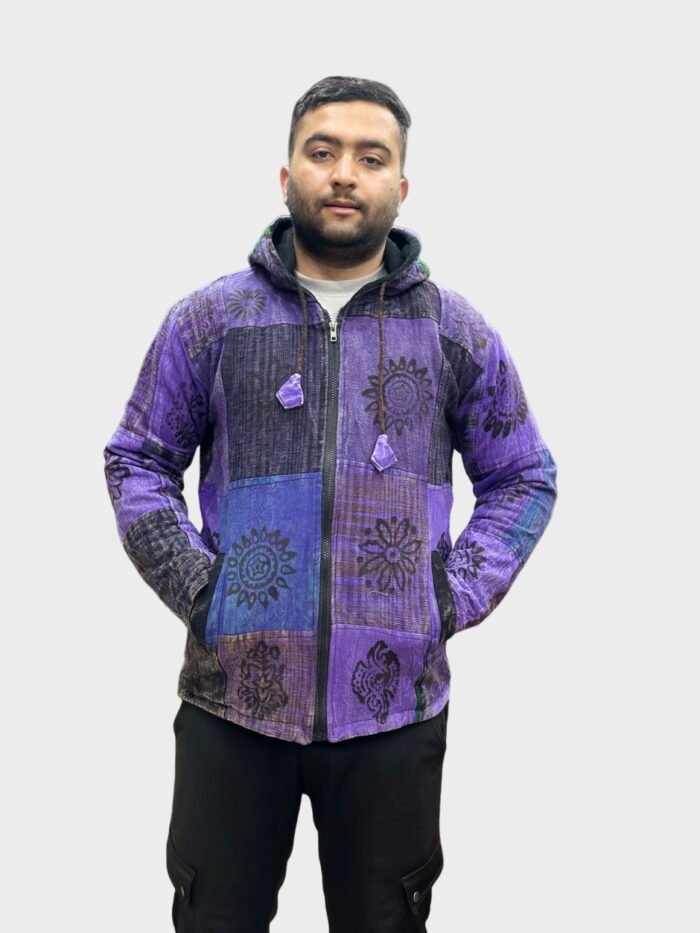 Himalayan purple tone patchwork hippie jacket