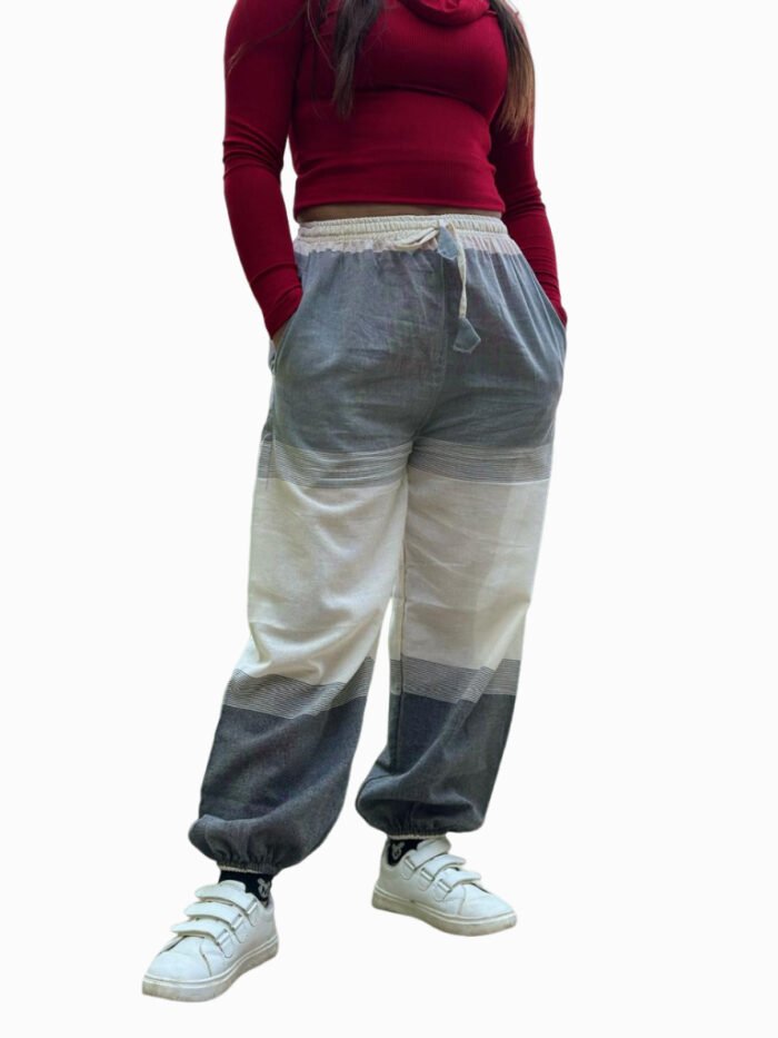 Casual Comfortable Color block Drawstring Trousers