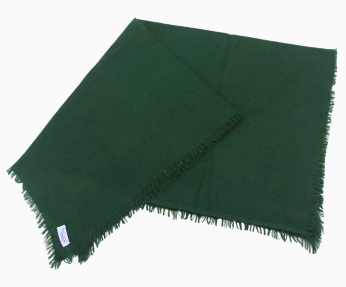 Forest Green Fringe 100 % Pashmina shaw